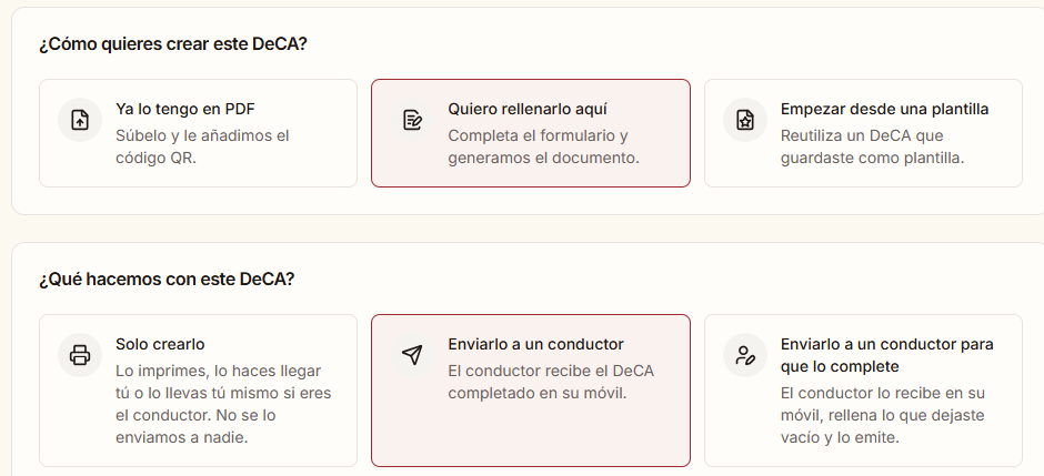 Selección en el portal: cómo crear el DeCA y qué hacer con él
